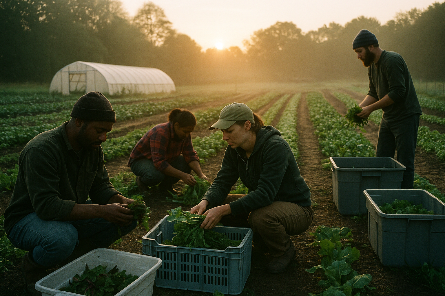 Cover image for How NRCS and USDA Programs Can Help Small Landowners showing Documentary rural image of a small farm service center meeting table with conservation map, farm plan, and two people reviewing paperwork.