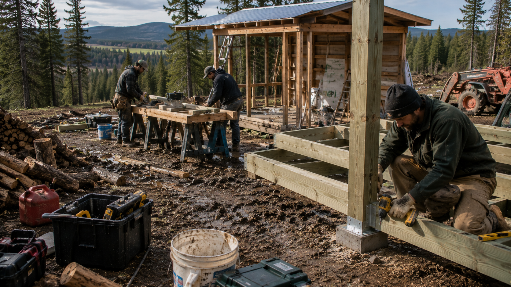 Cover image for Why Building Small First Can Be Smarter Than Building Big showing Warm editorial image of a simple first-phase shelter on rural land.